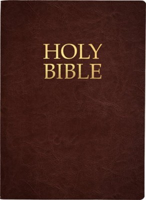 KJVER Holy Bible, Large Print, Mahogany Genuine Leather, Thu (Leather Binding)