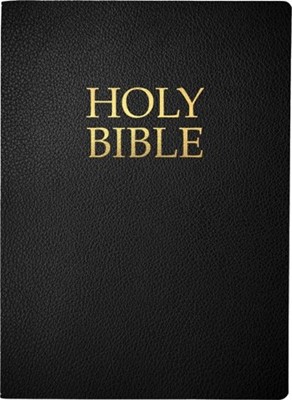 KJVER Holy Bible, Large Print, Black Bonded Leather, Thumb I (Leather Binding)