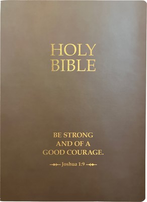 KJVER Holy Bible, Be Strong And Courageous Life Verse Editio (Leather Binding)