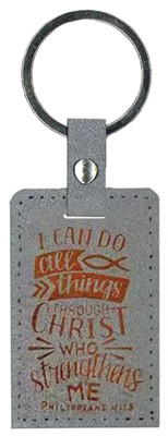 Lux Leather Keyring - I Can Do All Things (Keyring)