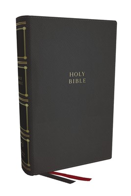 NKJV, Compact Center-Column Reference Bible, Gray (Leathersoft)