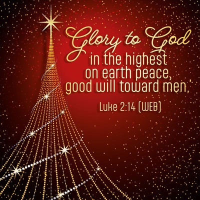 Glory To God Christmas Cards (Pack Of 10) (Cards)