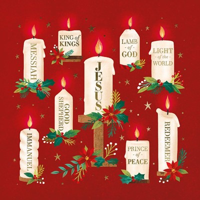 Compassion Charity Christmas Cards: Names/Candles (10pk) (Cards)