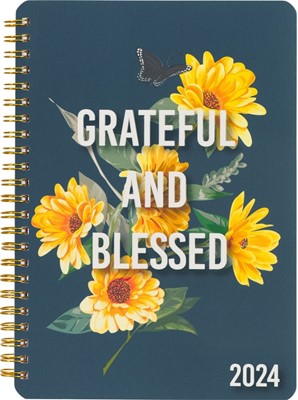 2024 Wirebound Planner: Grateful And Blessed (Calendar)