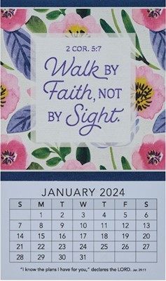 2024 Mini Magnetic Calendar Walk By Faith (Calendar)