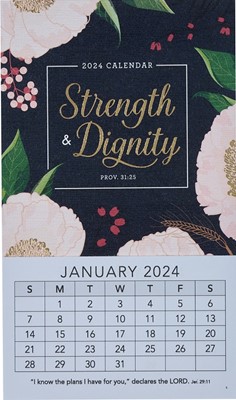 2024 Mini Magnetic Calendar Strength & Dignity (Calendar)