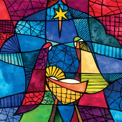 Compassion Charity Christmas Cards: Stained Glass (10pk) (Cards)