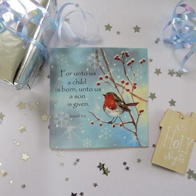 Robin in the Snow Christmas Cards (Pack of 5) (Cards)