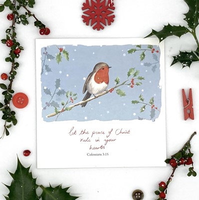 Winter Robin (Blank Inside) Christmas Cards (Pack of 5) (Cards)
