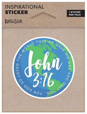 John 3:16 World Sticker (Stickers)