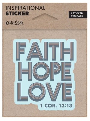 Faith Hope Love Retro Sticker (Stickers)