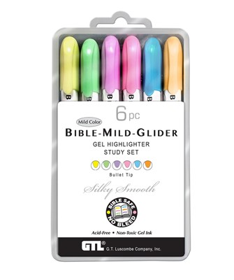 Bible Mild Glider Gel Highlighter Study Set (Set of 6) (Pen)