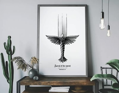 Sword of The Spirit A3 Christian Art Print (Poster)
