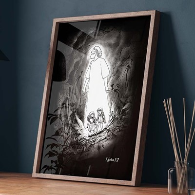 Walk in the Light A4 Christian Art Print (Poster)