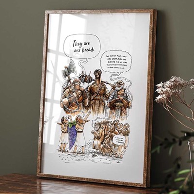 They are our bread Joshua and Caleb A3 Christian Print (Poster)