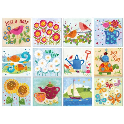 Pack Of 12 Notelets Without Verses (NT6) (Cards)