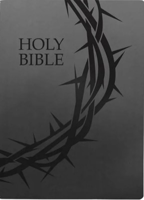 KJV Holy Bible, Crown Of Thorns Design, Large Print, Black U (Imitation Leather)