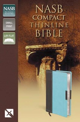 NASB Thinline Compact Bible, Brown/Turquoise (Imitation Leather)