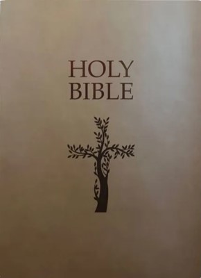 KJV Holy Bible, Cross Design, Large Print, Coffee Ultrasoft (Imitation Leather)