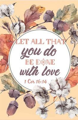 Memo Pad Floral Series: With Love - 1 Cor 16:14 (Notebook / Blank Book)