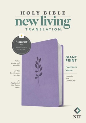 NLT Giant Print Premium Value Bible, Filament-Enabled (Leather Binding)