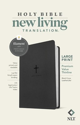 NLT Large Print Premium Value Thinline Bible (Leather Binding)