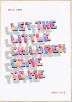 Let The Little Children Come To Me - Mark 10:14 A3 Print (Poster)