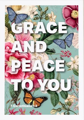Grace And Peace - 1 Corinthians 1:3 - A4 Print (Poster)