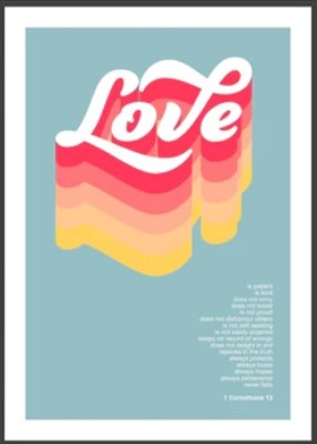 Love Is Patient (Light) - 1 Corinthians 13 - A3 Print (Poster)