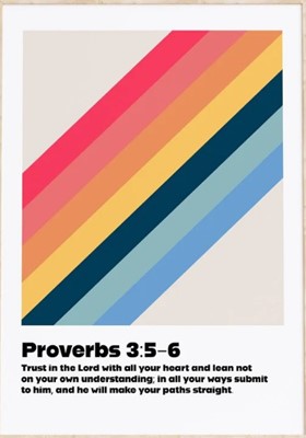 Proverbs 3:5-6 - A3 Print (Poster)