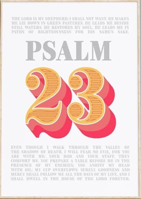 The Lord Is My Shepherd - Psalm 23 - A4 Print (Poster)