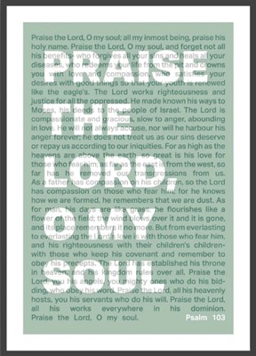 Praise The Lord, O My Soul - Psalm 103 - A3 Print - Green (Poster)
