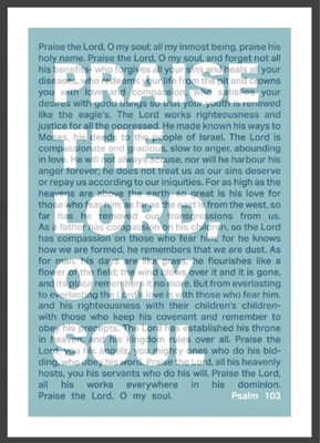 Praise The Lord, O My Soul - Psalm 103 - A4 Print - Blue (Poster)