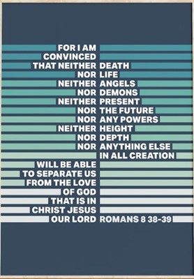 Romans 8:38-39 - A4 Print - Greens (Poster)