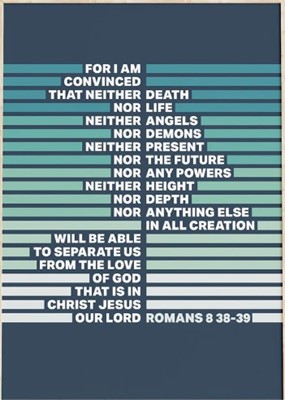 Romans 8:38-39 - A3 Print - Greens (Poster)