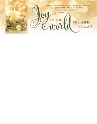 Joy To The World Letterhead - Christmas   (Pack Of 100) (Other Merchandise)