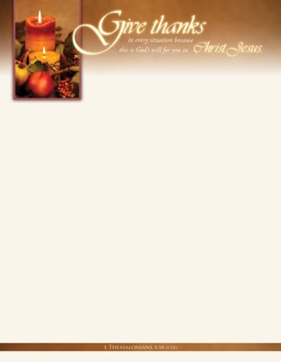Give Thanks In Every Situation Letterhead (100 Pk) (Other Merchandise)