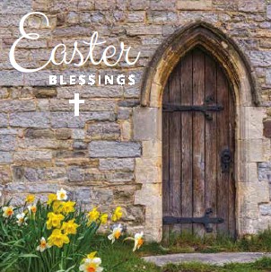 Easter Cards: Easter Blessings Church Door (Pack of 5) (Cards)