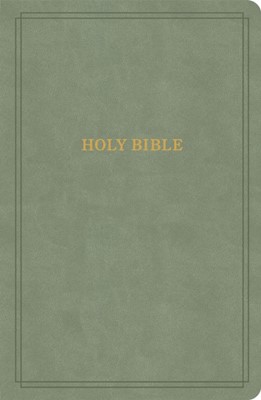 KJV Large Print Personal Size Reference Bible, Sage (Leathersoft)