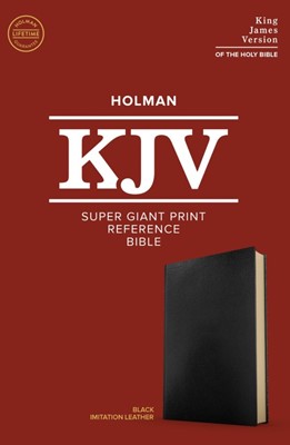 KJV Super Giant Print Reference Bible, Black (Leather Binding)
