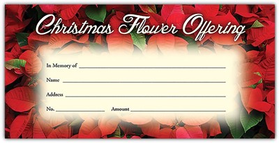 Christmas Flower Offering Envelope (100 Pack) (Other Merchandise)