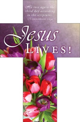 Jesus Lives! - Cross Bookmark (pack of 25) (Bookmark)