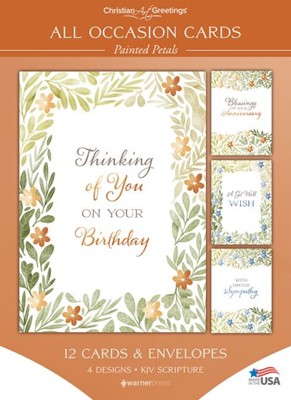Boxed Cards - All Occasion - Painted Petals (Box of 12) (Cards)