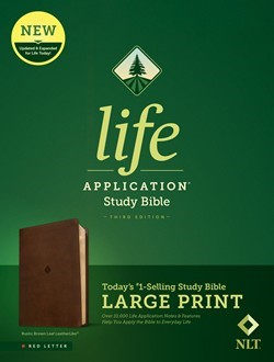 NLT Life Application Study Bible, Third Edition, Large Print (Leather Binding)