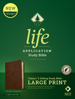 NLT Life Application Study Bible, Third Edition, Large Print (Leather Binding)