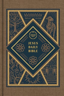 CSB Jesus Daily Bible, Brown Cloth Over Board (Hard Cover)