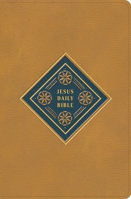 CSB Jesus Daily Bible, Camel LeatherTouch (Leather-Look)