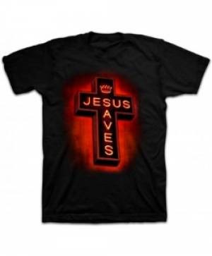 T-Shirt Jesus Saves Neon  MEDIUM
