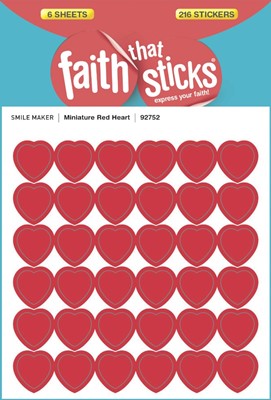 Miniature Red Heart - Faith That Sticks Stickers (Stickers)