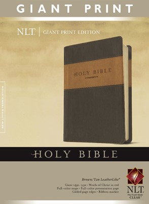 NLT Holy Bible, Giant Print, Brown/Tan (Imitation Leather)